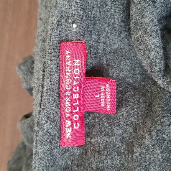 4/$30 NY&Co Collection Womens wrap dress Gray and Longsleeve ** - Picture 7 of 7
